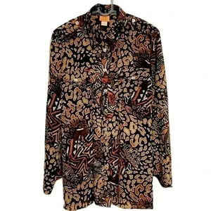 Ruby Rd. Dress with Belt Animal Print-Size 14 (Vintage)